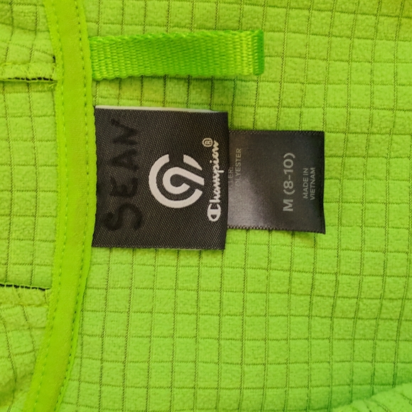 Champion Soft Shell Jacket, size 8 boys, Black and Neon Green - Picture 2 of 2